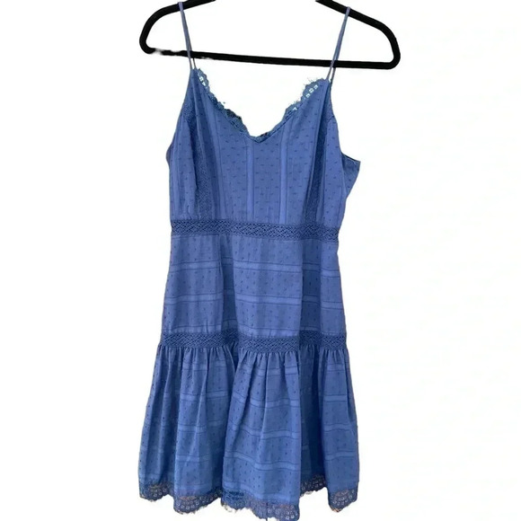 Endless Rose Blue Tiered Dress Lace - Picture 1 of 6
